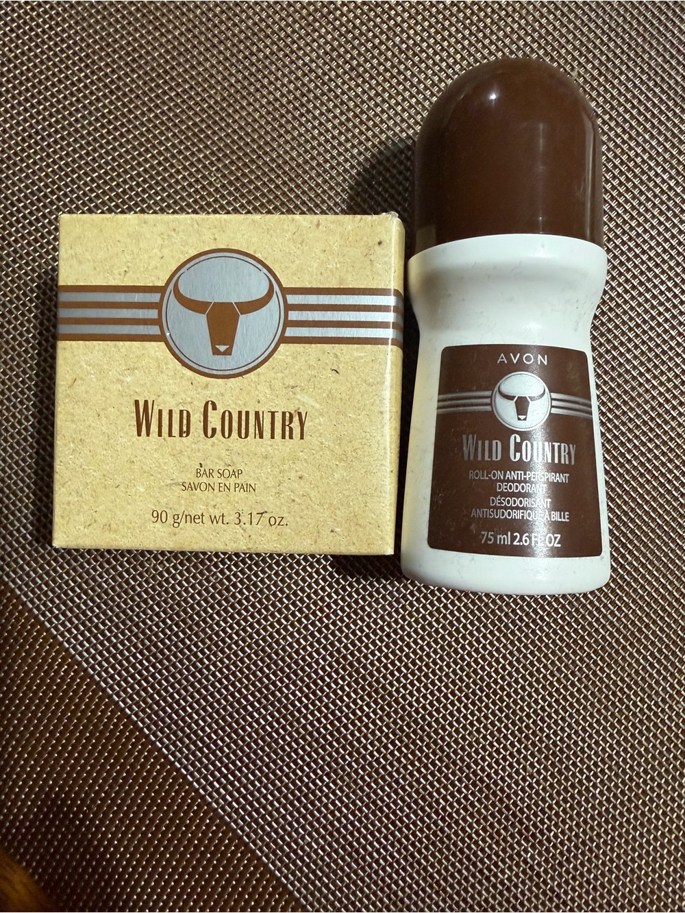 Avon Wild Country Roll-On Deodorant & Bar Soap - Brown, Cream